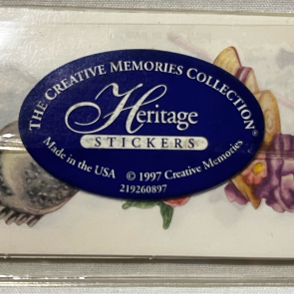 Creative Memories Heritage Collection Stickers - Blue and Purple